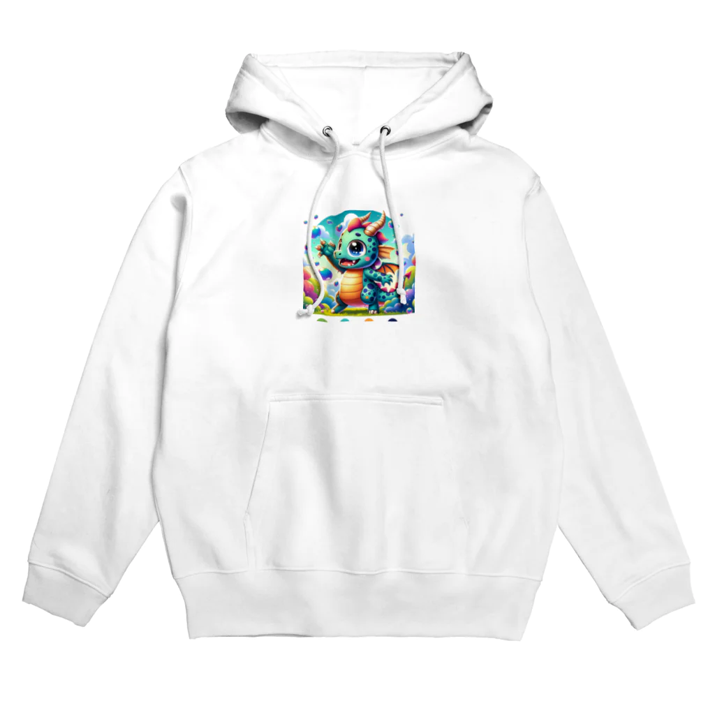 可愛らしいドラゴンのイラストグッズ店のドラゴンモンスター Hoodie