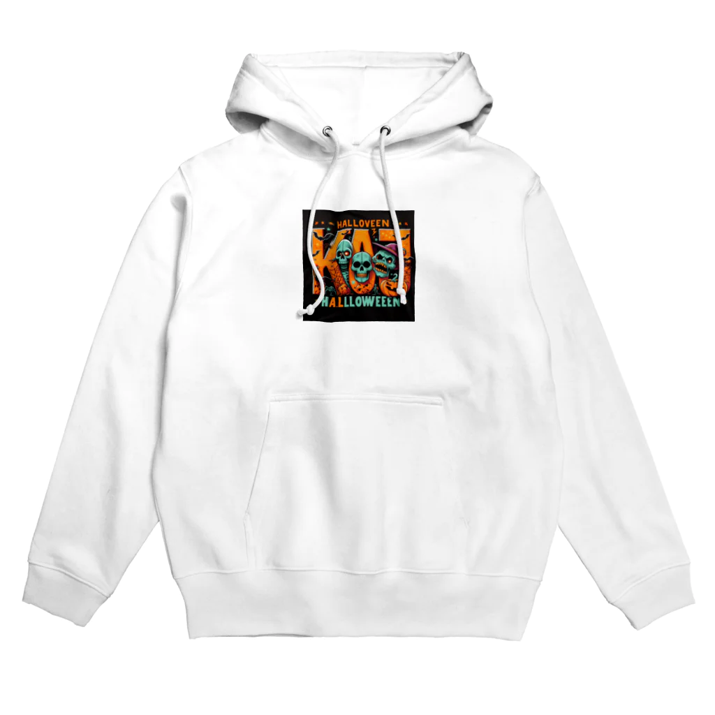 k.a.u.j.7のおしゃれでユニークなハロウィンの風景が広がります Hoodie