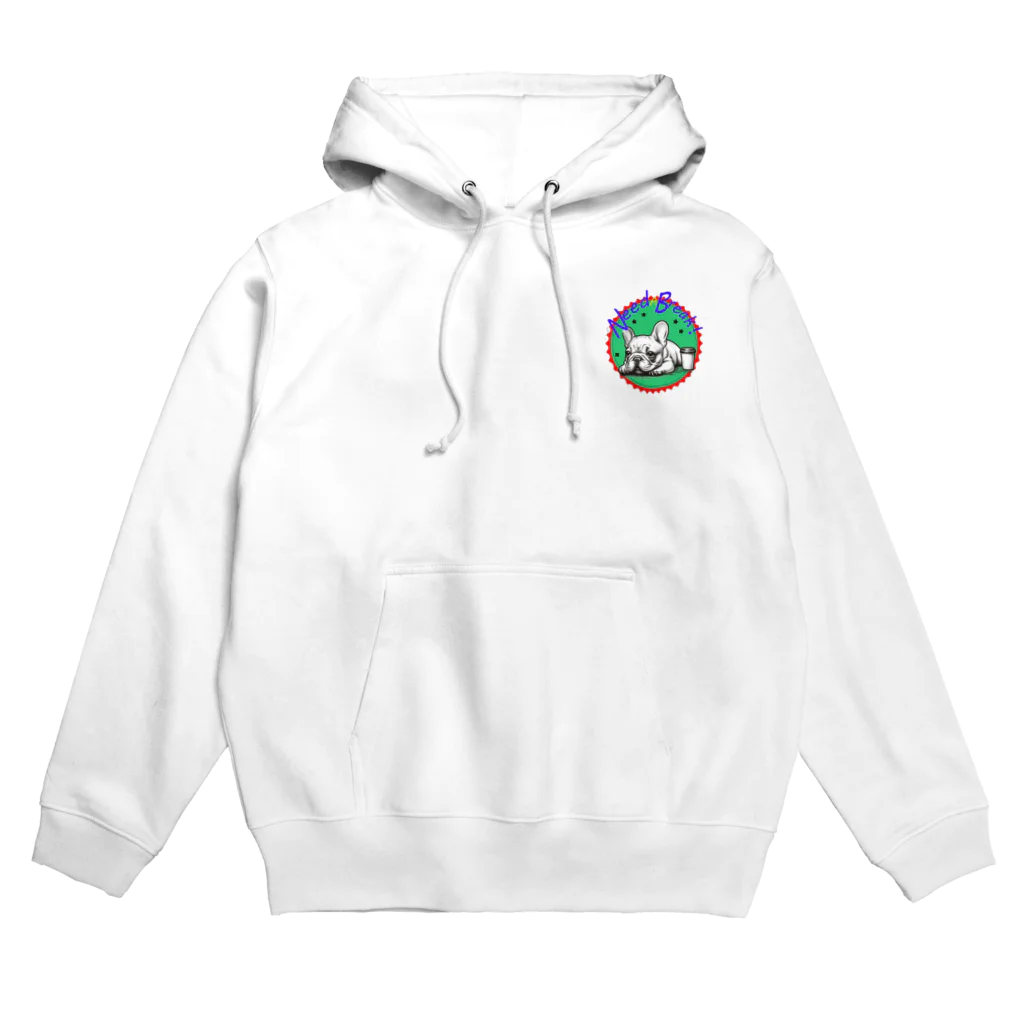 oortclouds shopの"Need a Break!"休憩が必要！のロゴ入りフレンチブルドックのイラストです。 Hoodie