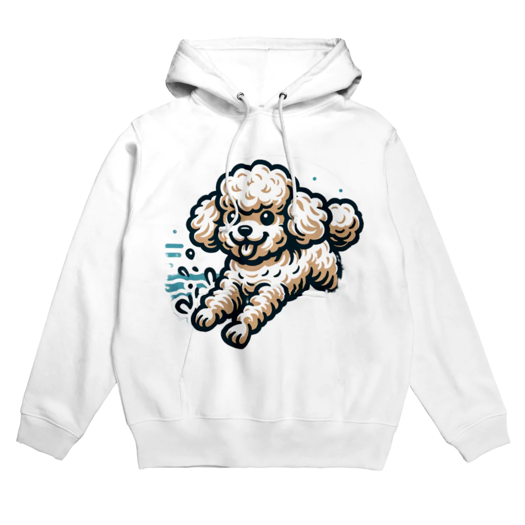 Tokyo_Doodleのもふもふアプリコット　トイプードル　みずあそび Hoodie