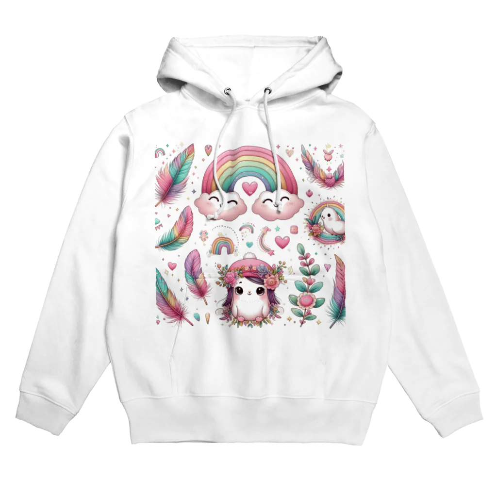 safarin001の羽と虹のファンタジー Hoodie