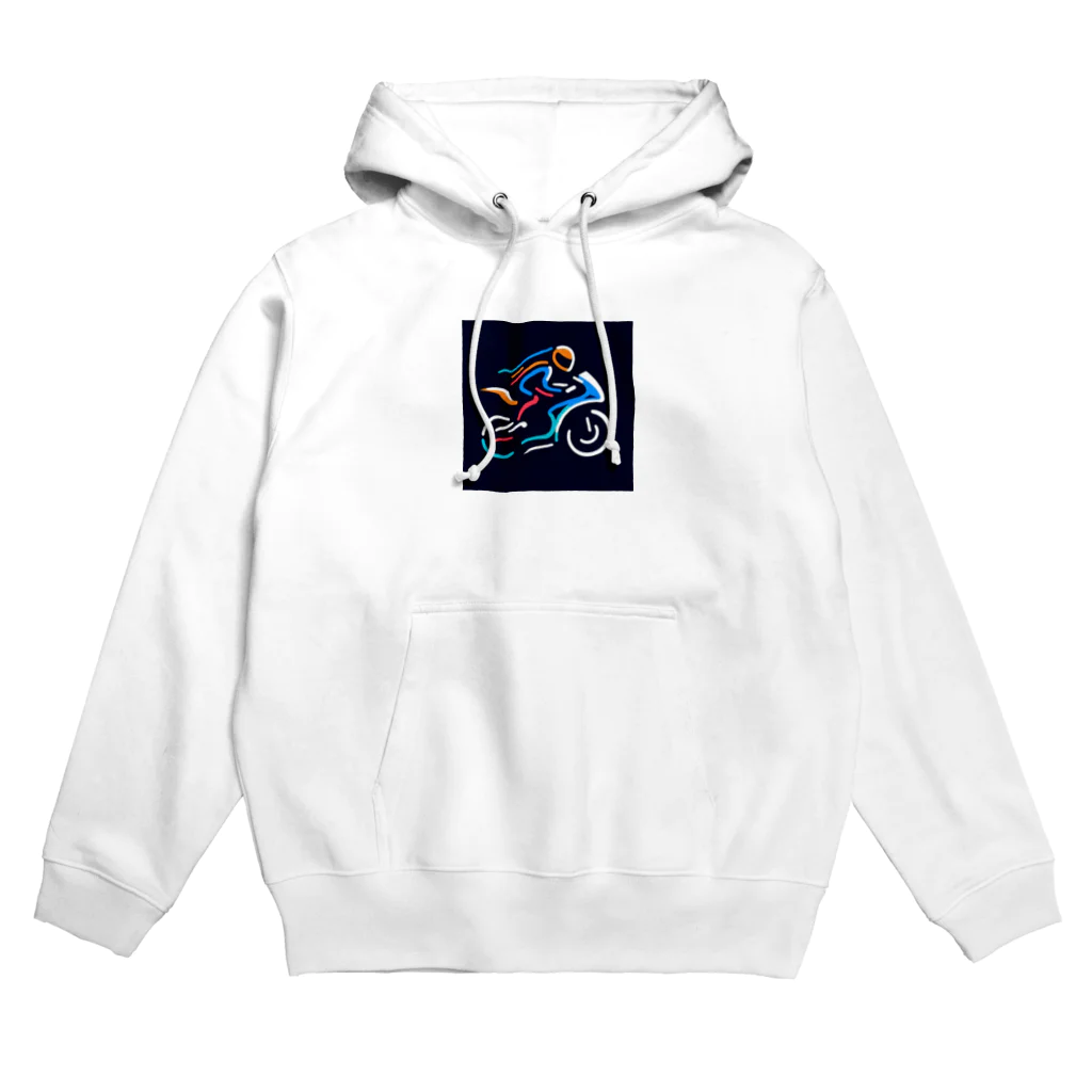 justraverのラインアートバイク（スーパーバイク） Hoodie