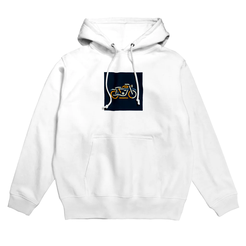 justraverのラインアートバイク（クラシック） Hoodie