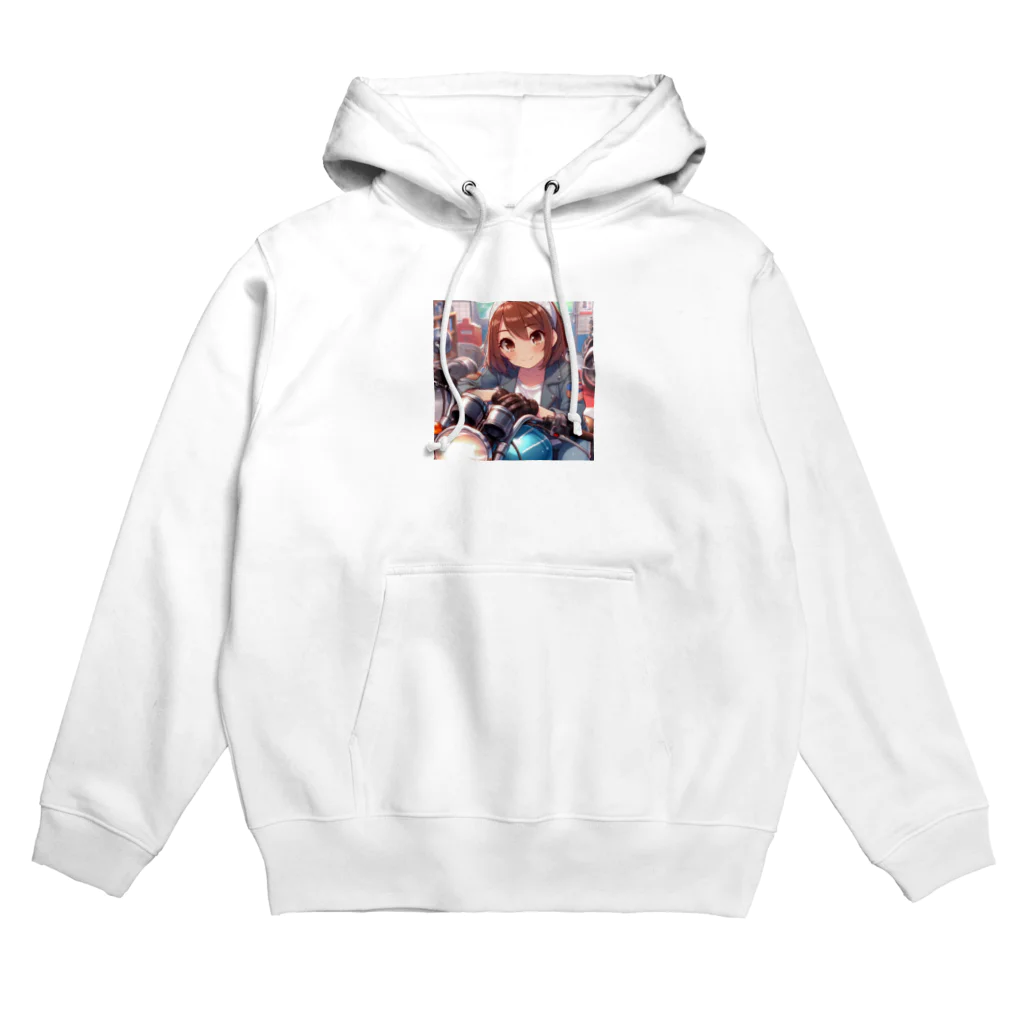 ライダーズのバイク女子　ばくおん系 Hoodie