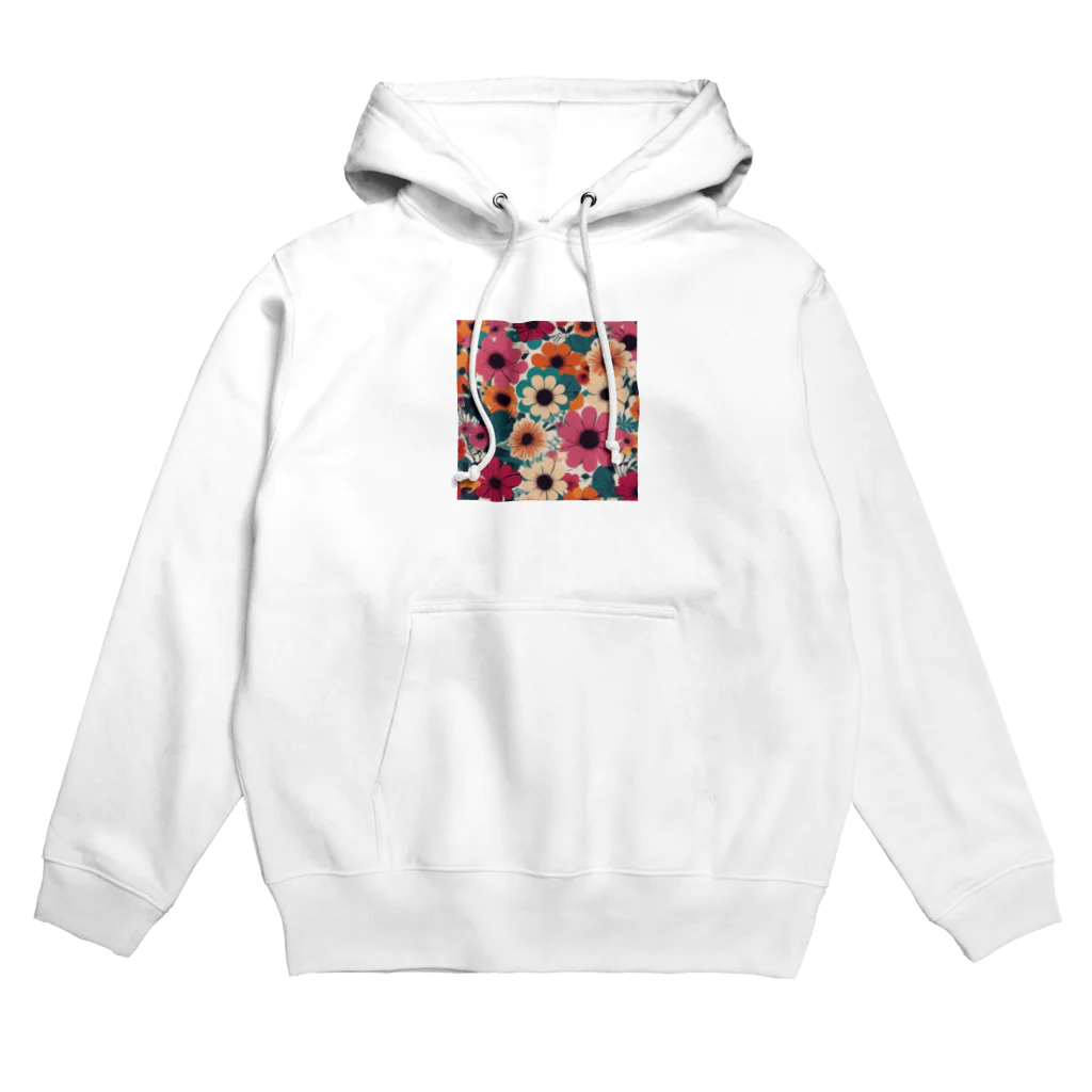 NATSUMAKITSUNEの北欧風　花柄　マリメッコ風 Hoodie