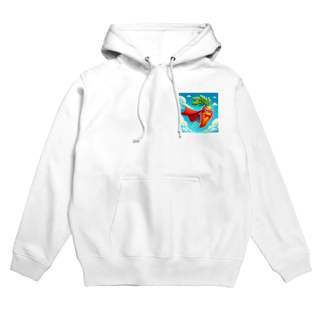 Atyatyuの人参マンマスコットグッズ Hoodie