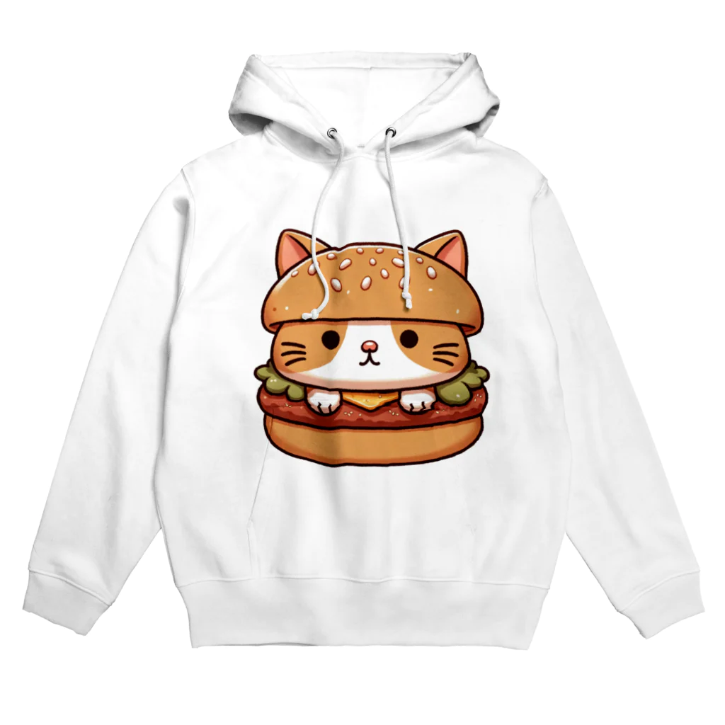 ゆるきゃら製作所の猫バーガー Hoodie