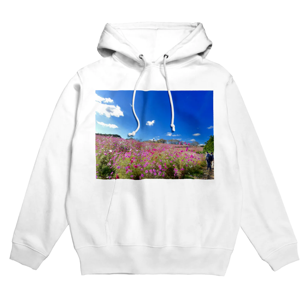 キャラメルのコスモス畑が広がる風景が絶景 Hoodie