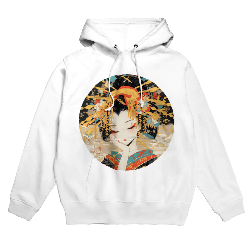 manyou-lab_Ukiyo-eの浮世絵 美人画 Ukiyoe beauty painting [UB-NIJI06-SR002-0010] Hoodie