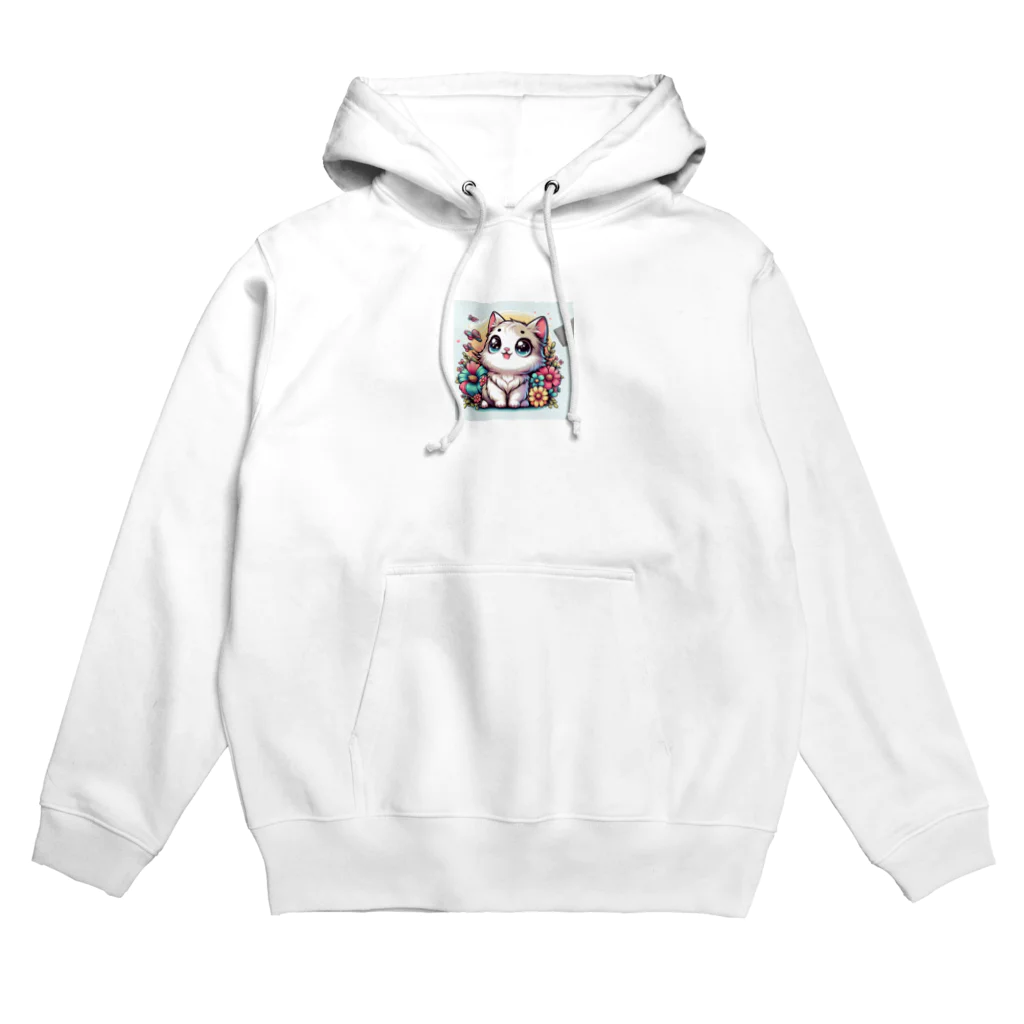 cc-akの可愛いいねこが目を輝かせています！ Hoodie