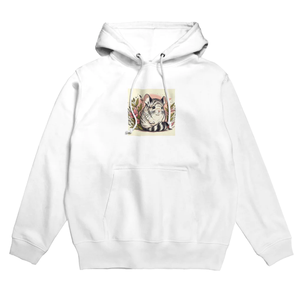 もふっとチンチラ🐭のセピアなチンチラ Hoodie