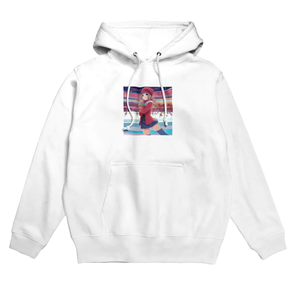 aoicanonのスケートをする女性 Hoodie