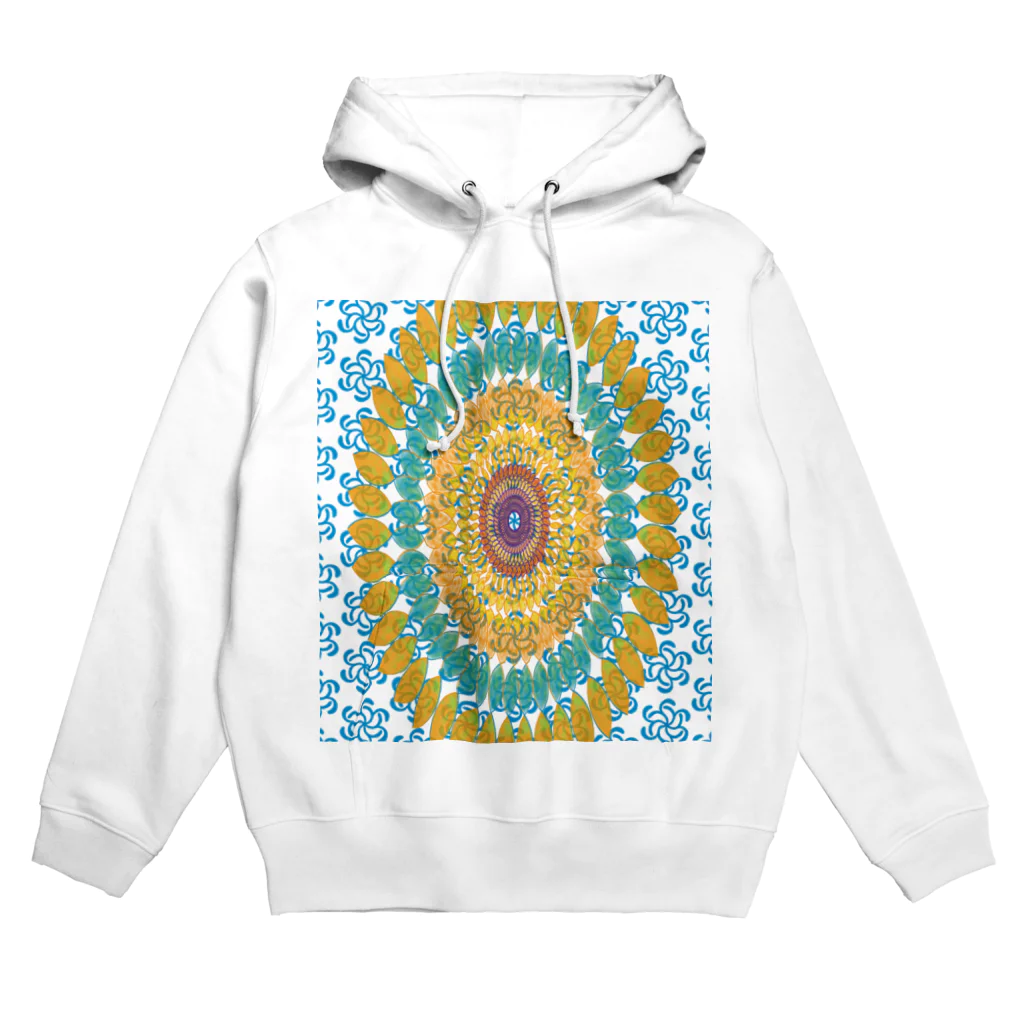 ロブ氏 イラストグッズ！の水辺に浮かぶひまわりの花 Hoodie