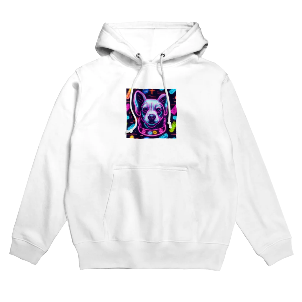 オダチャンショップのneon dog Hoodie