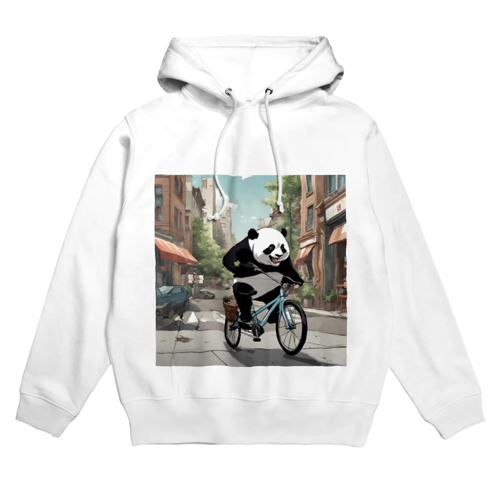 パンダの自転車に乗っているパンダ Hoodie