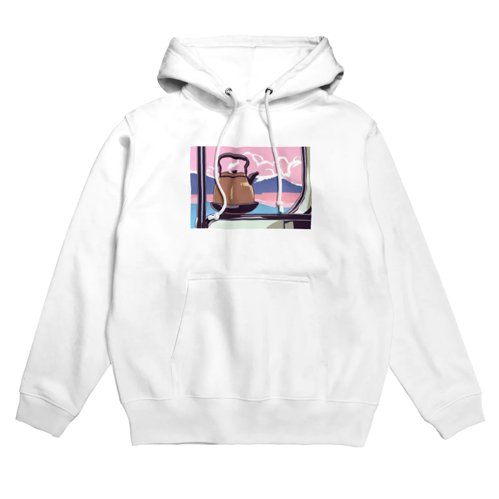 SORATOBI_YAKANの車窓とヤカン Hoodie