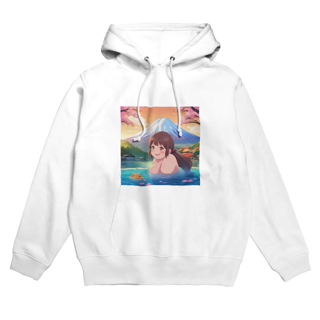 west97の富士山絶景にある露天風呂のかわいい女の子 Hoodie