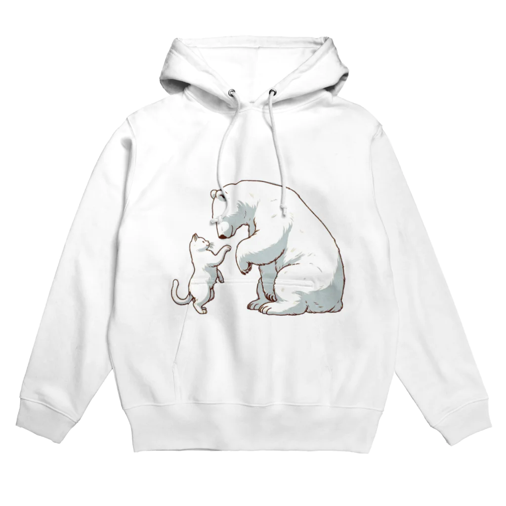 shopi9pi9のシロネコとシロクマ Hoodie