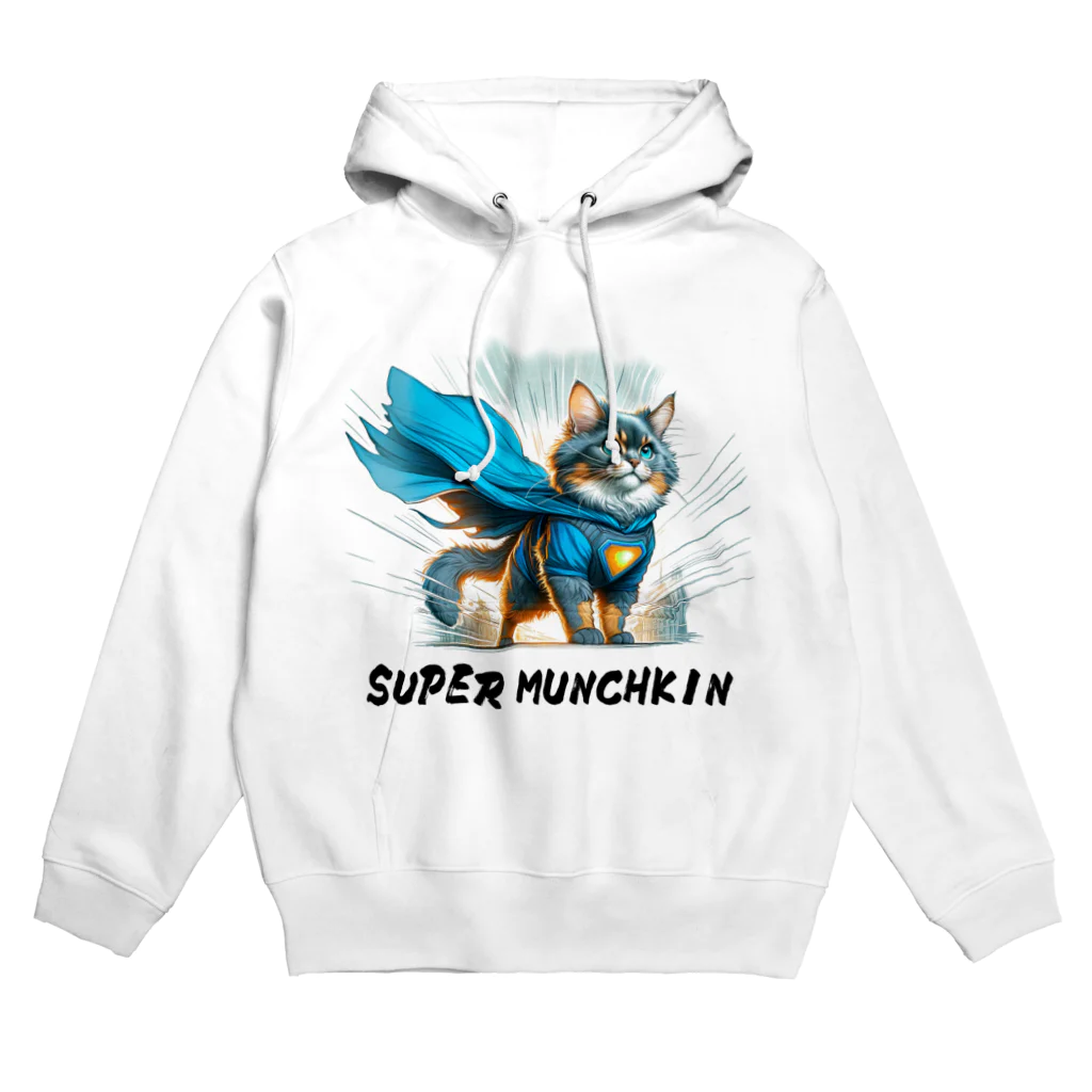 猫武者(NekoMusya)のSUPER MANCHKIN 参上！ Hoodie