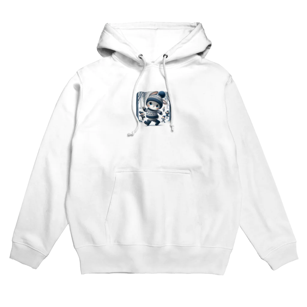 ナノ・ファンタジアの冬のうさぎくん Hoodie