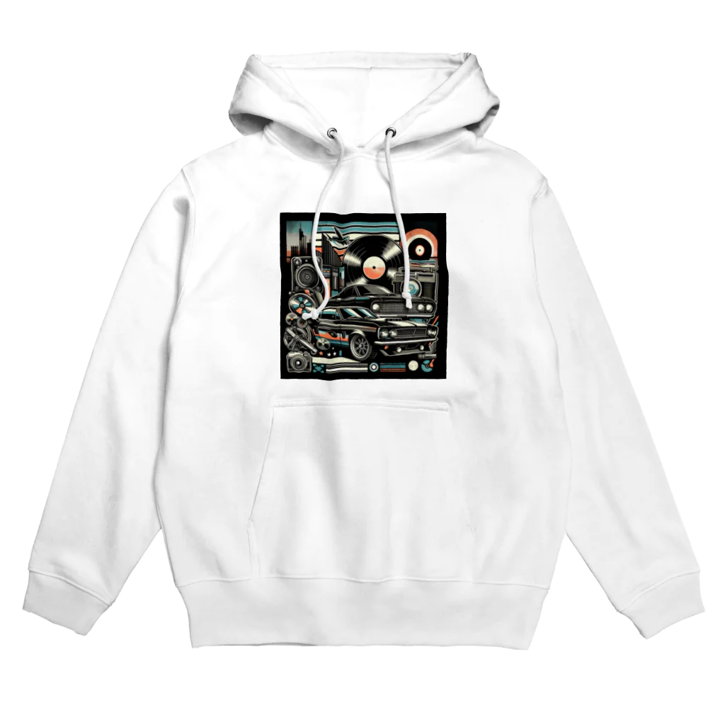 kenken-kenkenショップの車とレコード Hoodie