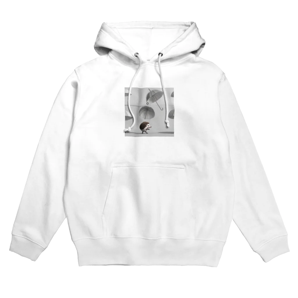 ininicoの小さな傘をさして歩いているハリネズミ Hoodie