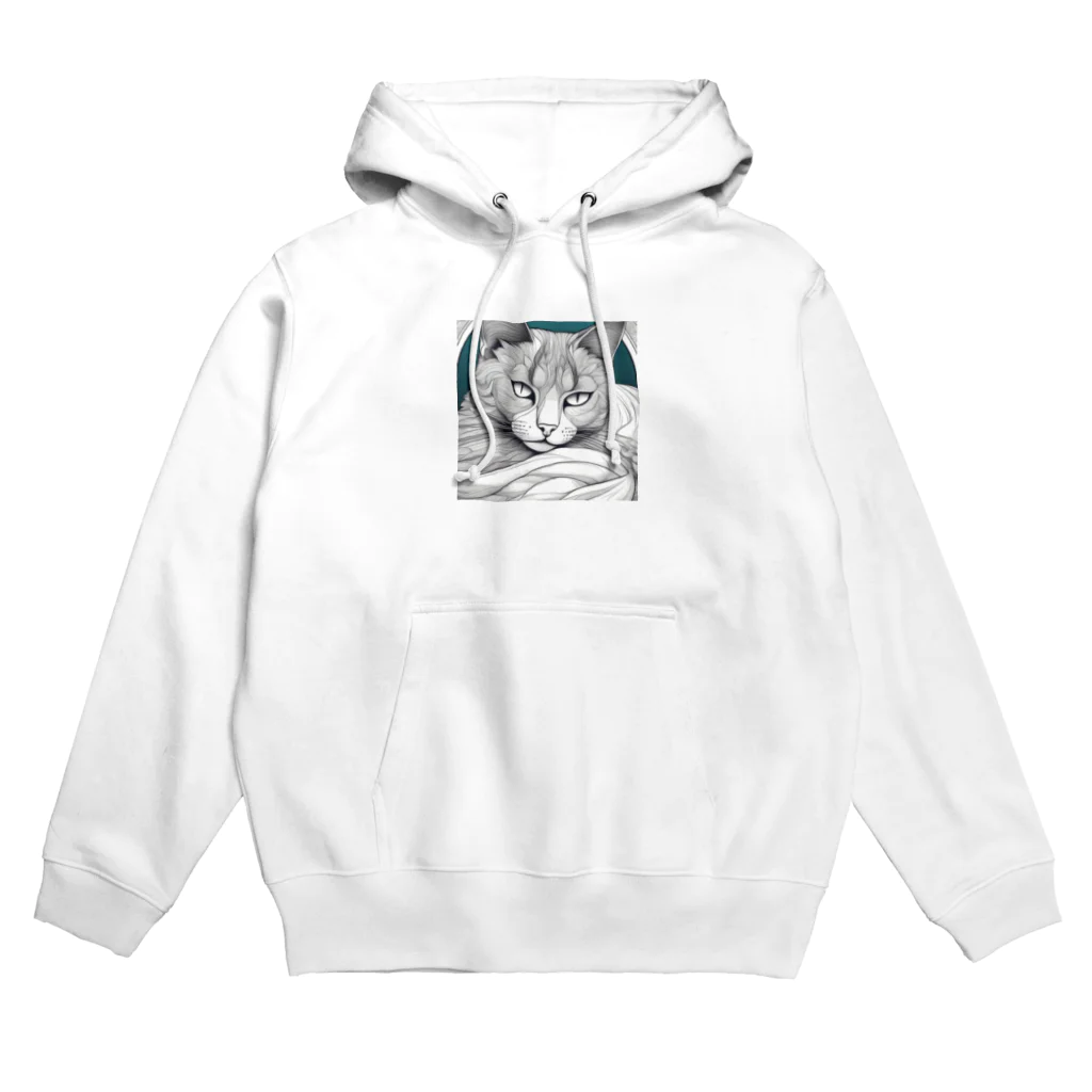 リキ製作所の彫刻のような猫 Hoodie