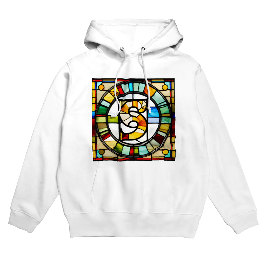 alphabet stained glassのstained glass S パーカー