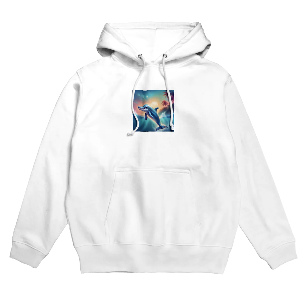 syuko5の水面を跳ねるイルカ Hoodie