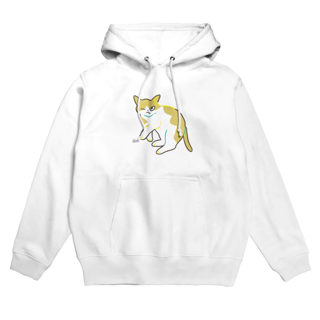 猫屋カエデの茶白猫おすわり Hoodie