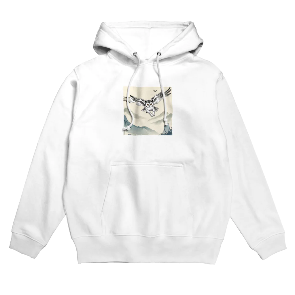 bigbamboofamilyの自由気ままに飛ぶ梟 Hoodie