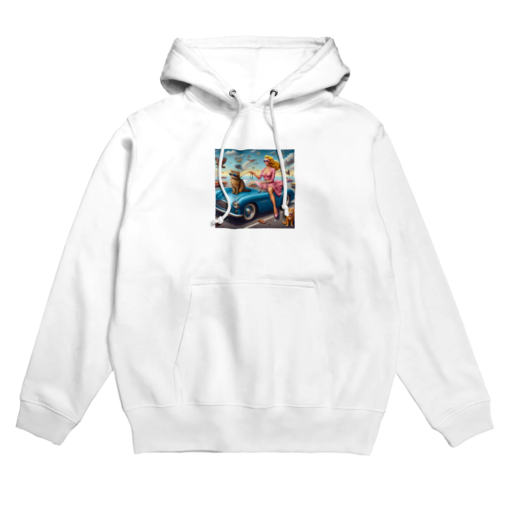 パパネコのドライブにゃんこチャン Hoodie