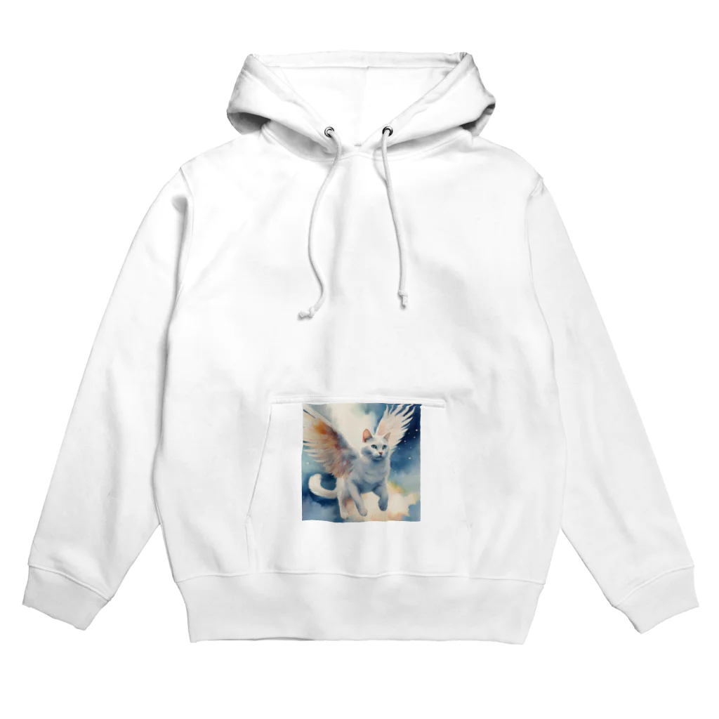 青空地域猫集会《遊》の空飛ぶ天使猫 Hoodie