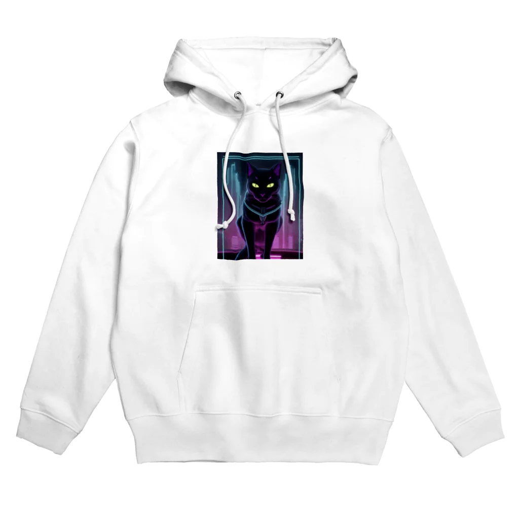 クロネコ屋のクールブラックキャット Hoodie