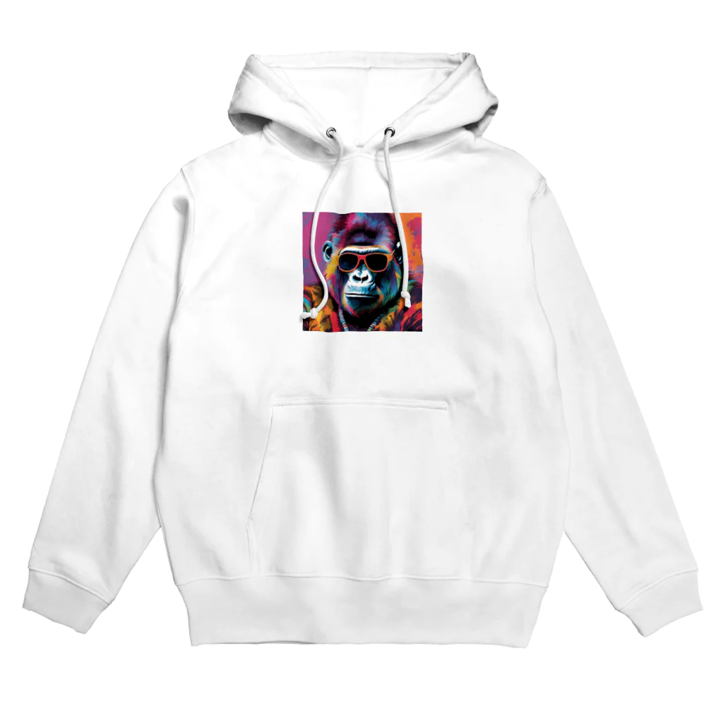 Rabbitのネオンカラーゴリラくん Hoodie