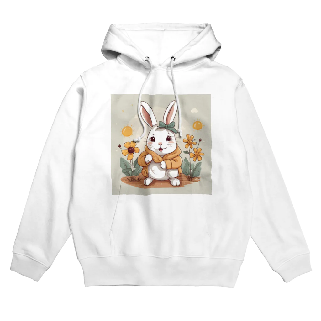 ぷっくりショップの耳が可愛いうさぎちゃん Hoodie