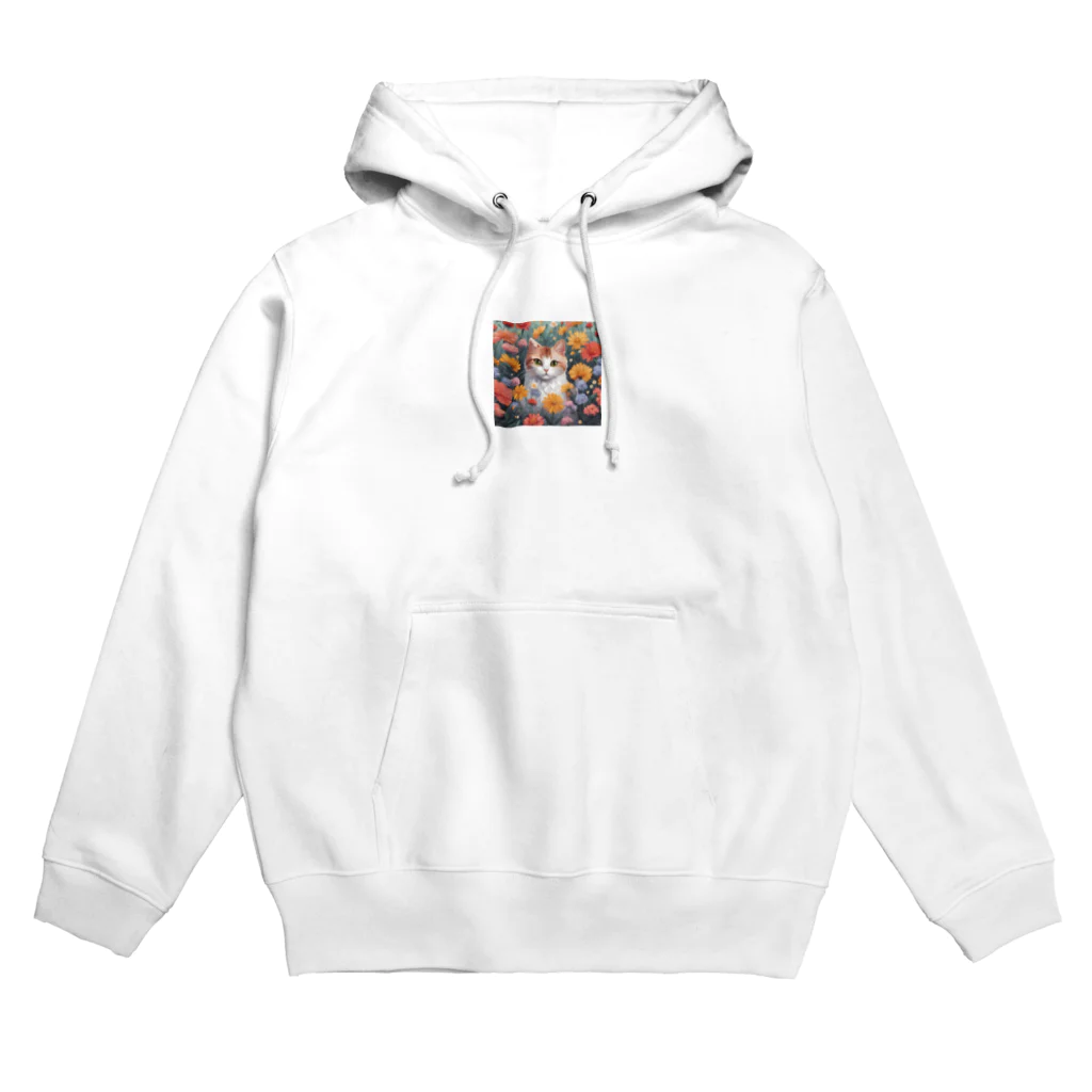 FLOWERアニマルのロココFLOWERキャットコスモス Hoodie