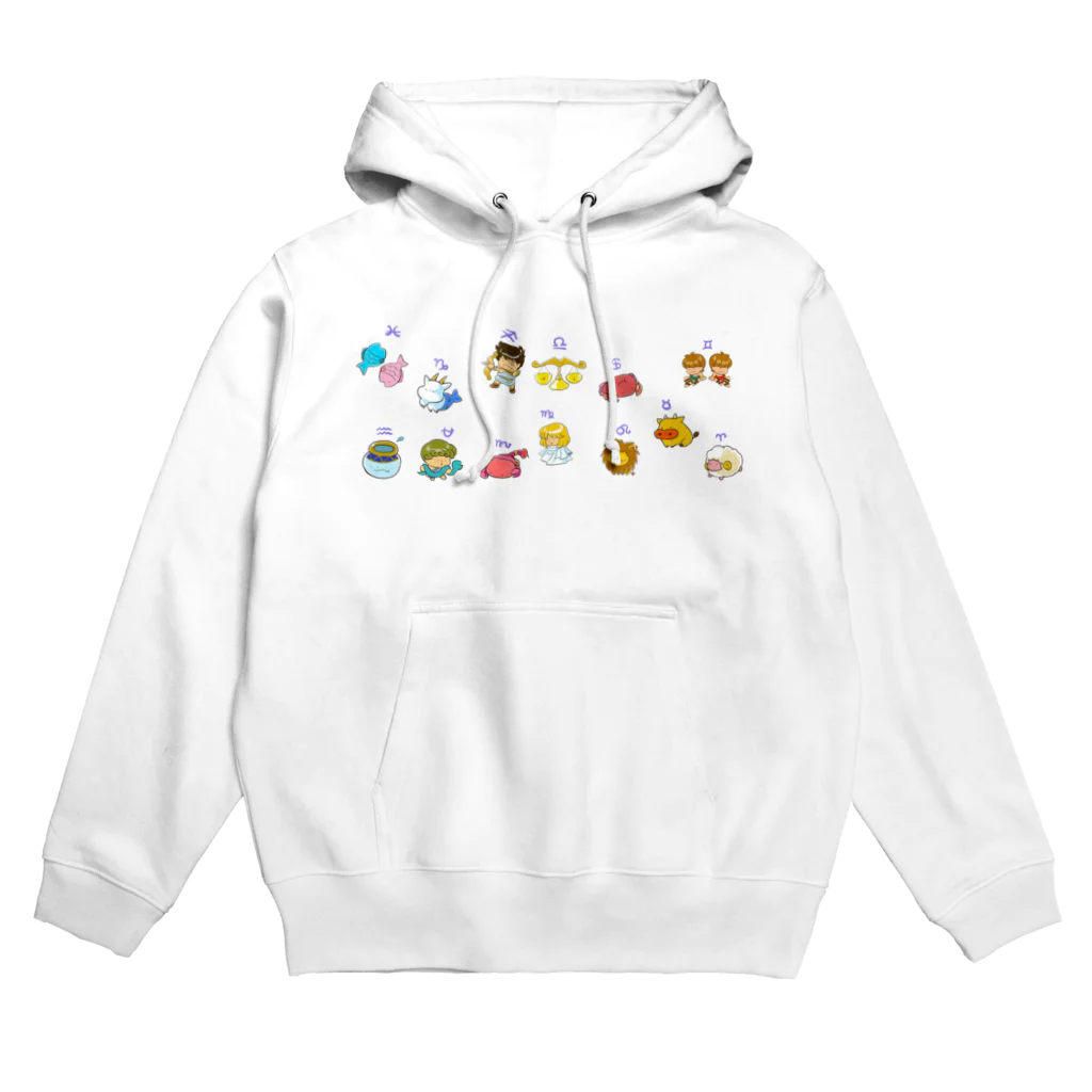 もふもふ堂のギリシャ神話好きへ！、かわいい１２（１３）星座のデザイン Hoodie