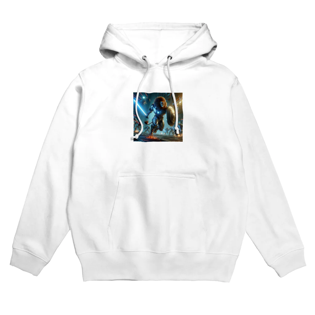 kumama07の出陣ライオンロボ Hoodie