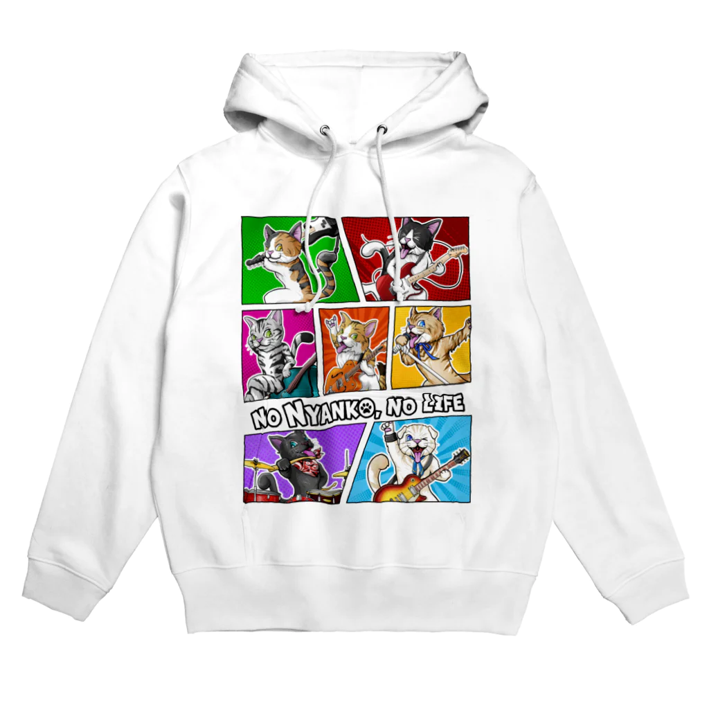 トヤ画伯工房のにゃんこバンド Hoodie