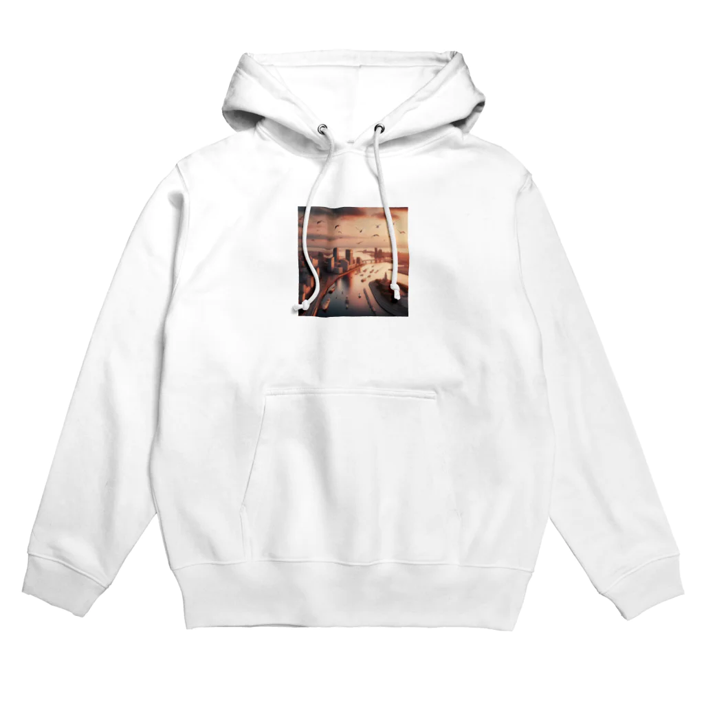 MM24Designの都会の夕暮れ Hoodie