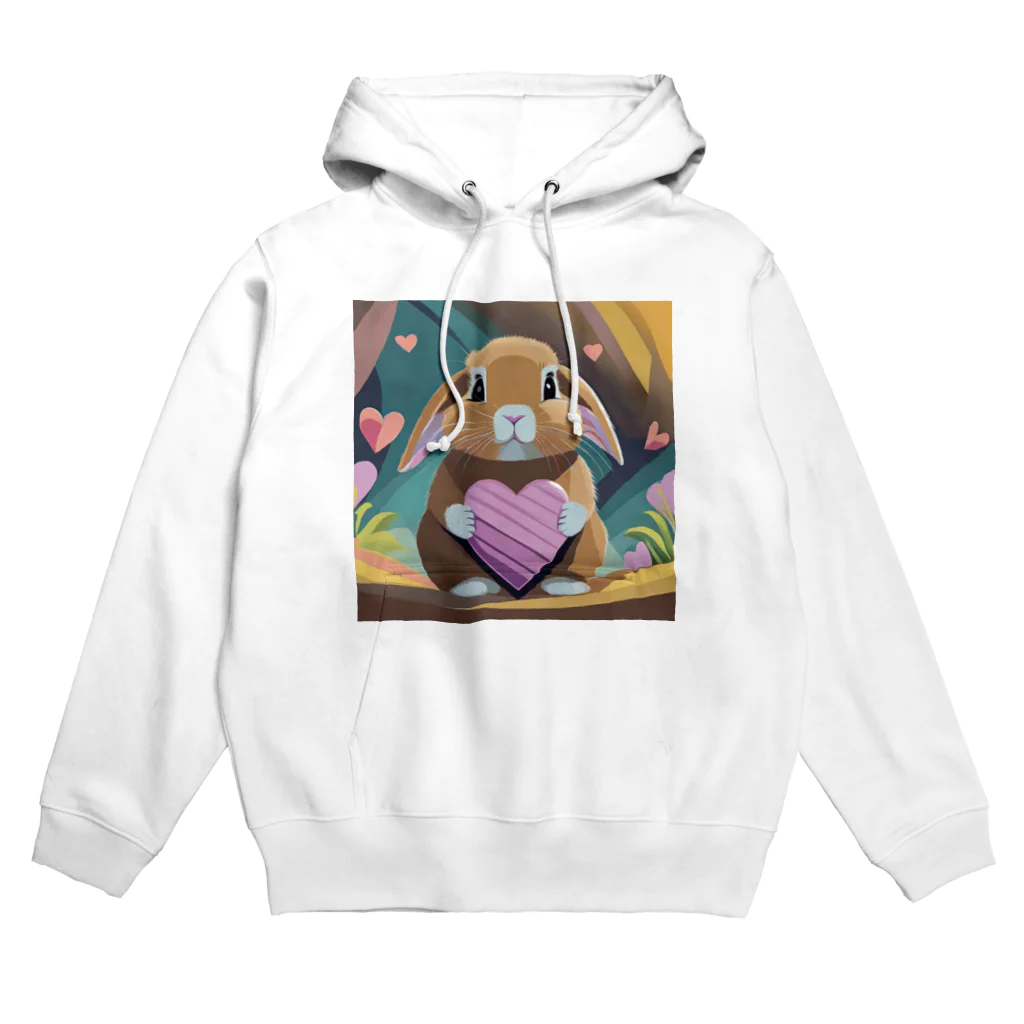 うさぎやのハートを持ったうさぎ Hoodie