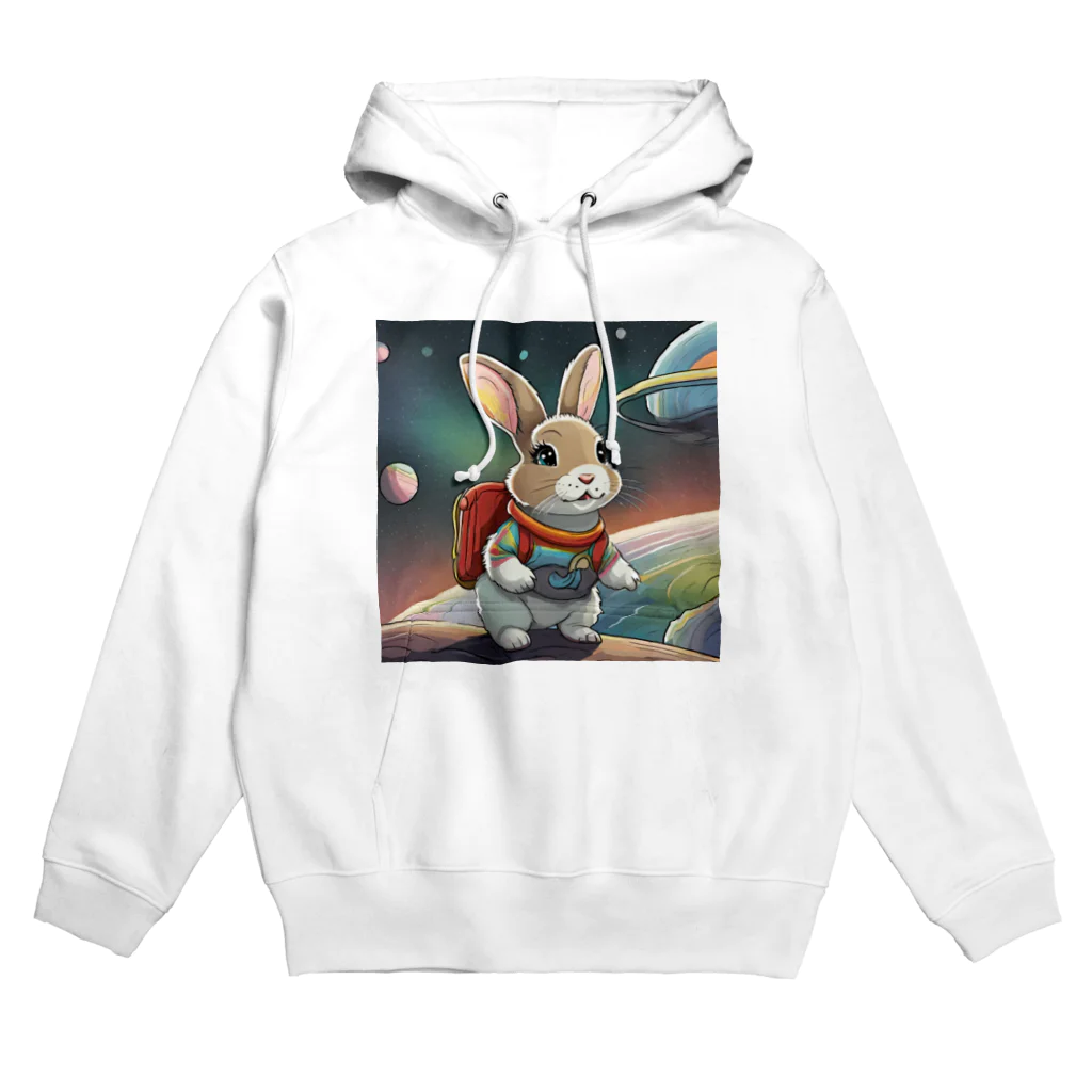 うさぎやの宇宙を旅するうさぎ2 Hoodie