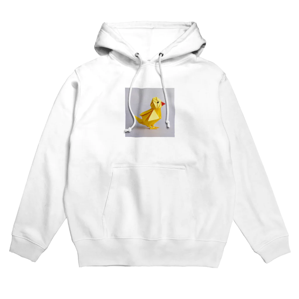 いろとりどりのどうぶつの折り紙ひよこグッズ Hoodie