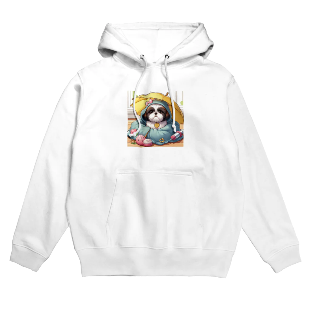 ワンコとにゃんちゃんズのアンブレラシーズー Hoodie