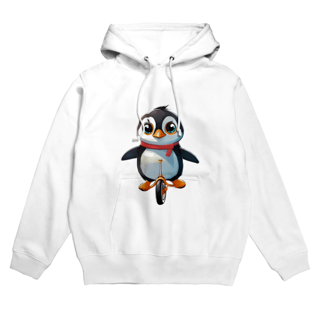 いろは物語のペンギンが一輪車に乗る！ Hoodie