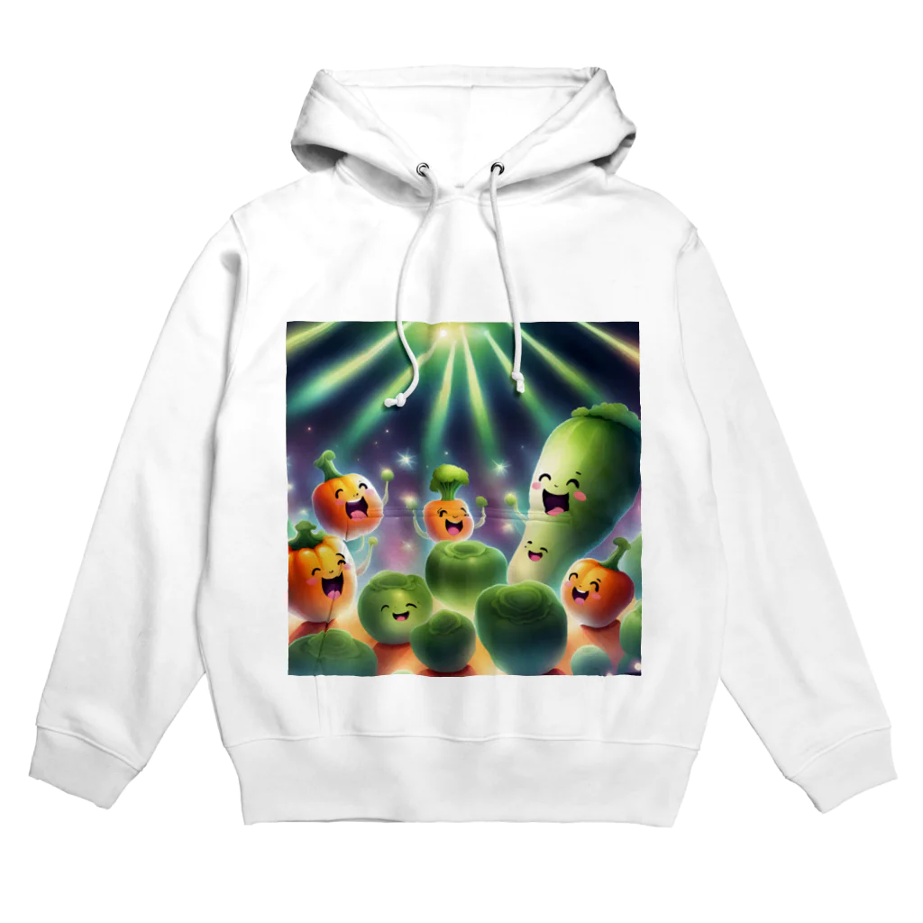 葉っぱのライブで盛り上がる野菜たち Hoodie