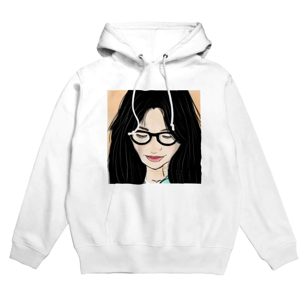 みつまめこshopのメガネ美人 Hoodie