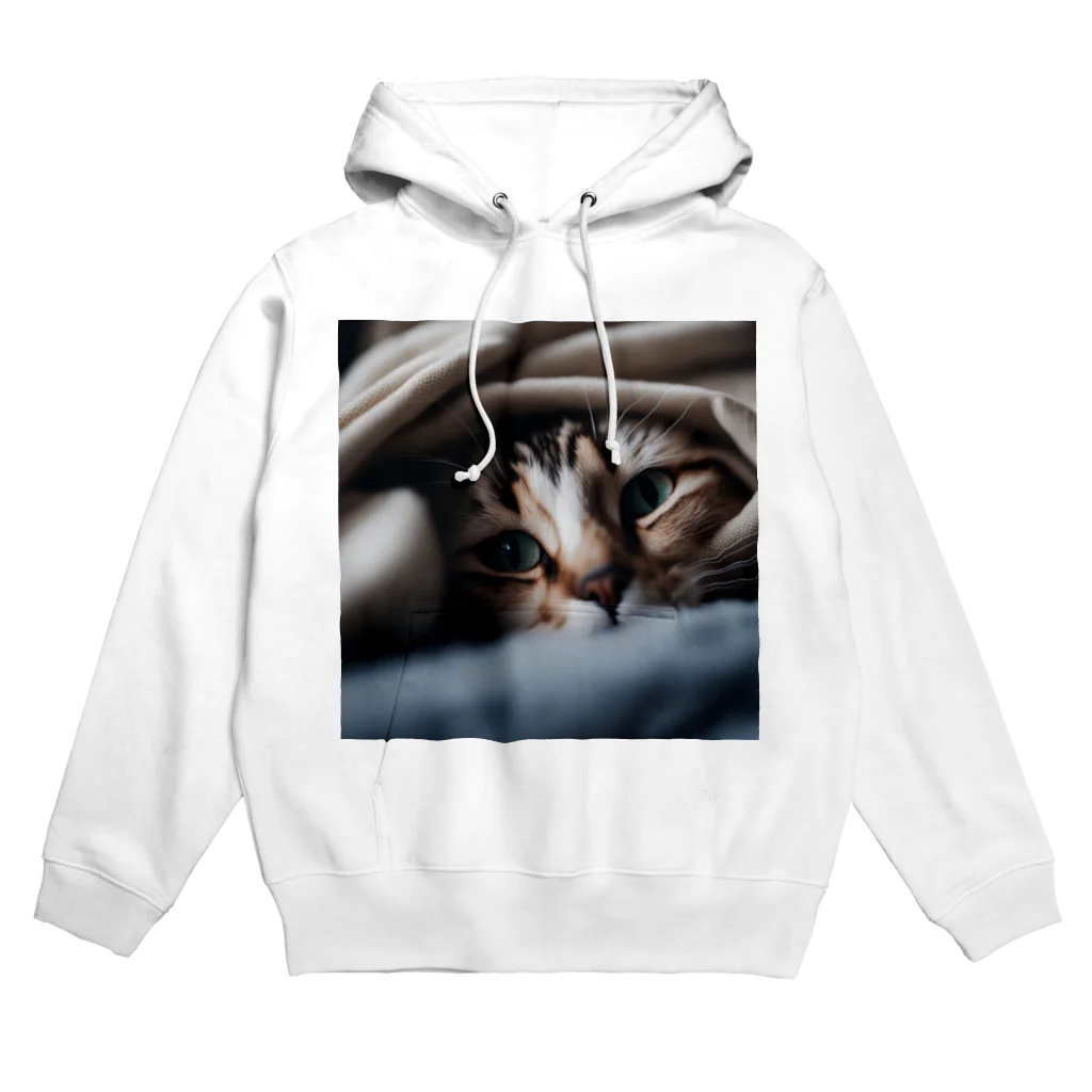 feliceの毛布の下に隠れている猫 Hoodie