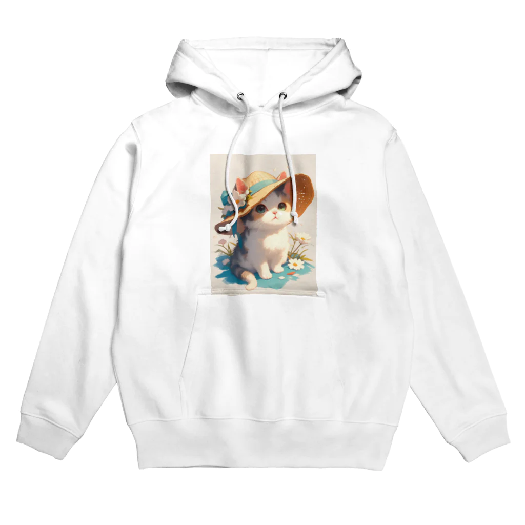 AQUAMETAVERSEの帽子をかぶった可愛い子猫 Marsa 106 Hoodie